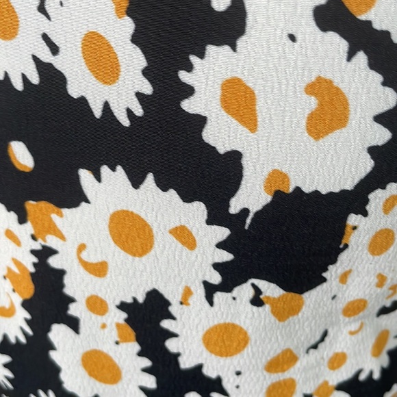 Y2K Style Dress with Shoulder Ties | Black/Yellow/White | Small - Picture 8 of 11